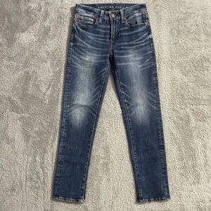 American Eagle Jeans Mens 26x30 Slim Straight Fit Next‎ Level Flex Blue Denim